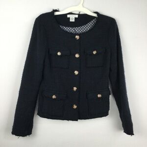 Liz Claiborne Tweed Blazer Jacket womens size Small